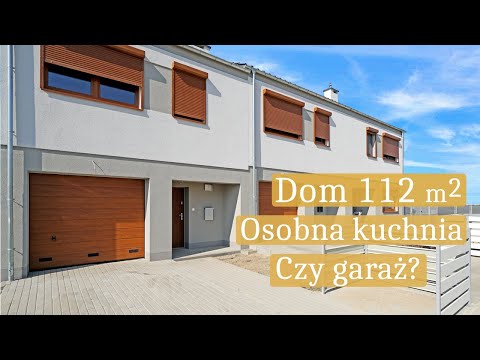 Oglądamy nowy dom szeregowy 112 m2 na sprzedaż - 2 garderoby i garaż! Osiedle Ziołowe / Tulce