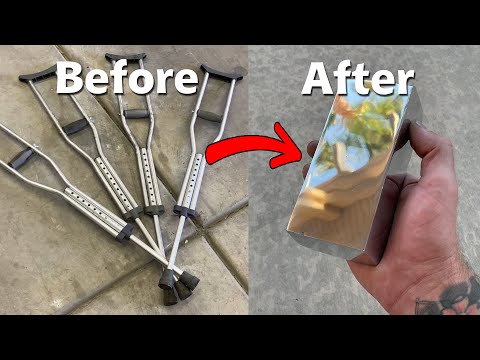 4 Crutch Scrap Melt - Mirror Polished Ingot Bar - Melting Aluminum At Home