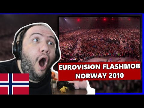 ESC: LIVE - THE EUROVISION 2010 FLASHMOB! Utlendings Reaksjon 🇳🇴 Nordic REACTION
