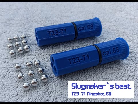 Slugmaker´s best T23-71 shotshell for the Umarex t4e HDS68 CO2 shotgun DIE 9 Kugel Schrotpatrone