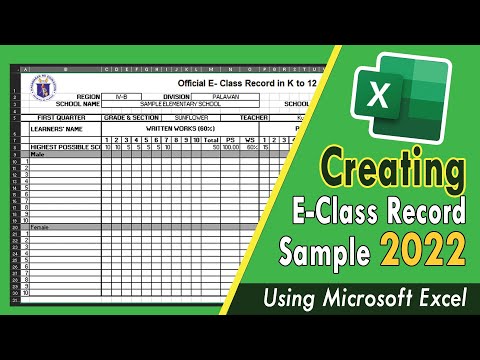 Create Official E-Class Record in K to 12 Curriculum 2022