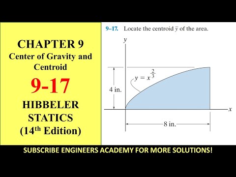 9-17 Center of Gravity and Centroid Chapter 9 ( Hibbeler Statics 14th ed ) Engineers Academy