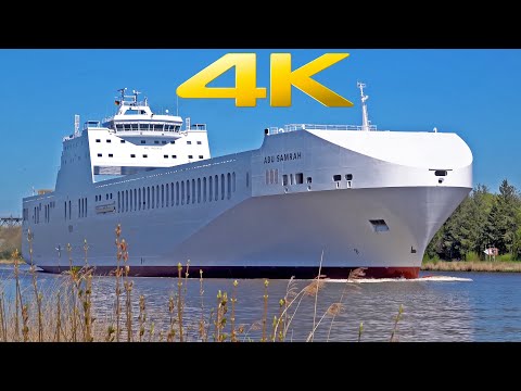 6+ HOURS OF RELAXING MARINE TRAFFIC AT THE KIEL CANAL IN GERMANY - 4K SHIPSPOTTING