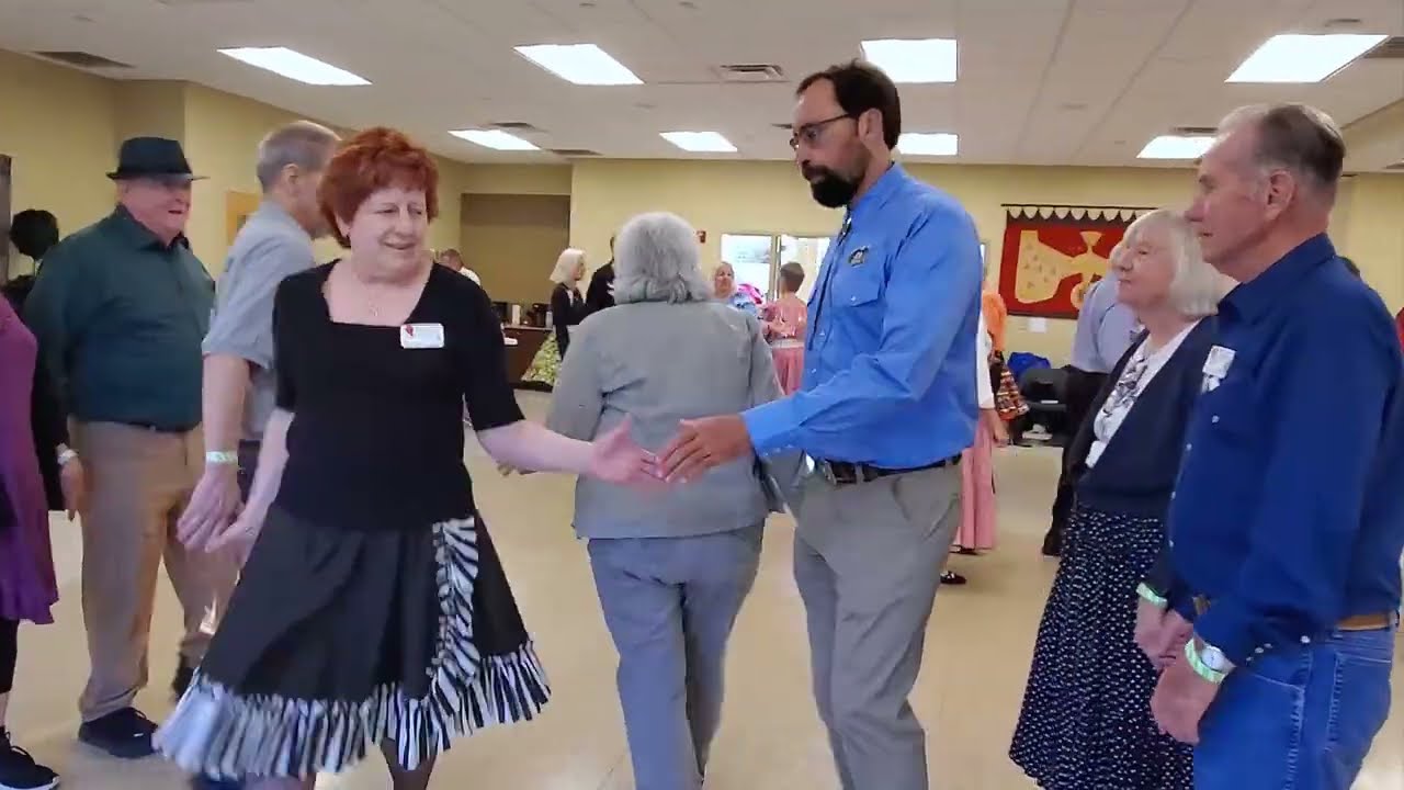 Square dancing with Curt Braffet calling at the Spring Fling in St. Louis, MO 5/2/26.