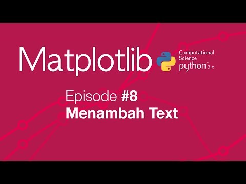 Belajar Matplotlib Python Plot 08 Menambah Text