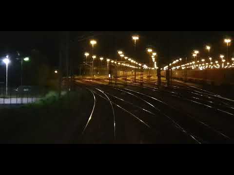 Cabview z kabiny maszynisty. Füherstandsmitfart. Wyjazd z Hamburg Hafen.  EU46. BR193 Vectron.