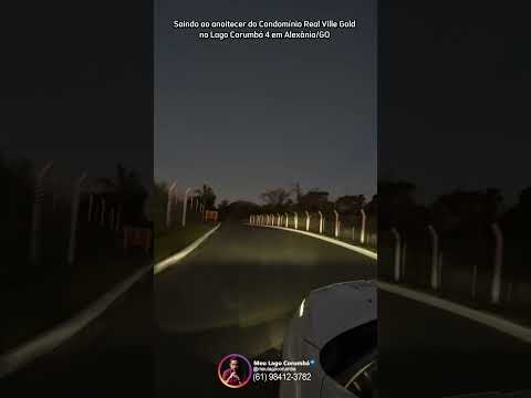 Saindo ao anoitecer do Condomínio Real Ville Gold no Lago Corumbá 4 em Alexânia/GO