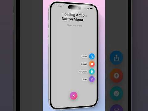 SwiftUI FAB Menu – Floating Action Button with Style ✨