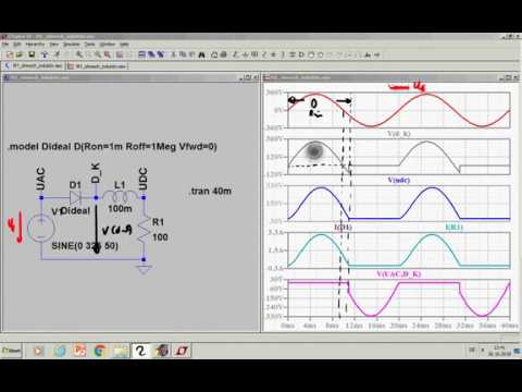 LE5_3d AC/DC Wandler - M1 Schaltung LTSpice Simulation R-,RC-,RL-Last