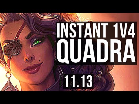 SAMIRA & Maokai vs XAYAH & Rakan (ADC) | Instant 1v4 Quadra, 7 solo kills | KR Diamond | v11.13
