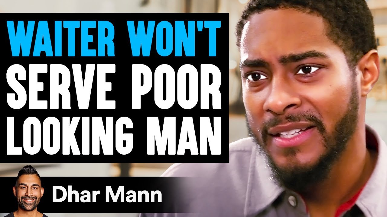 WAITER WON'T SERVE Poor Looking Man | Dhar Mann - YouTube video featuring the word help out