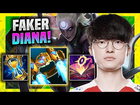 FAKER IS SO CLEAN WITH DIANA! - T1 Faker Plays Diana Jungle vs Fiddlesticks! | Season 11