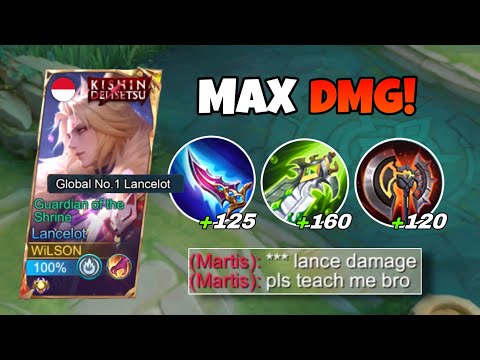 WHEN GLOBAL LANCELOT ABUSE THIS NEW MAX DAMAGE BUILD & EMBLEM 2025!! (CRAZY 1 HIT!😱)