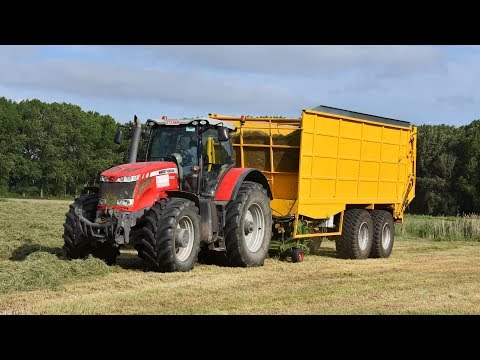 Massey Ferguson 8680 & zelfbouw dubbeldoelwagen - Loonw. De Bruyne Agro