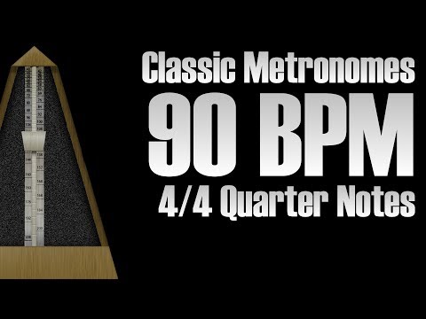 90 BPM 4/4 Wooden Metronome (Click Track in HD)