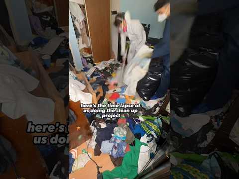 Cleaning a hoarder bedroom