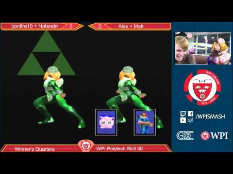 WPI PTS 30 - bonfire10 & Natendo (Green) vs Alex & Matt (Blue) - Melee - Winners Quarterfinals