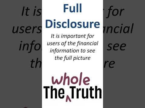 Full disclosure accounting principle