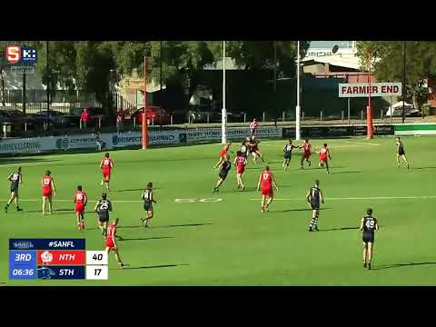Rd 4 SANFL Snapshot - South's Eamon Wilkinson soccers in goal square