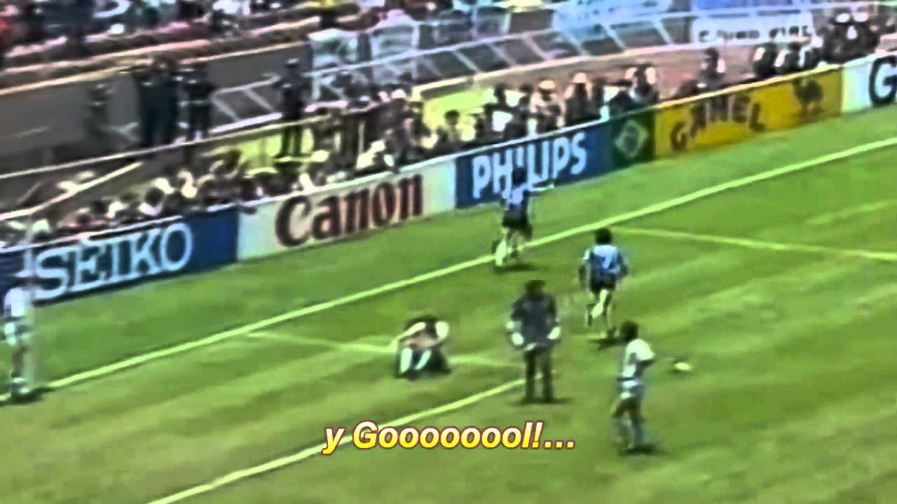 Maradona Goal of the Century - VÃ­ctor Hugo Morales commentary - Argentina-England 2-1 1986 - YouTube