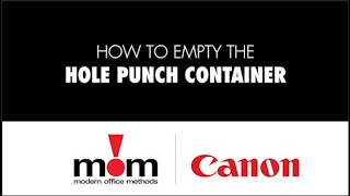 How to Empty the Hole Punch Container
