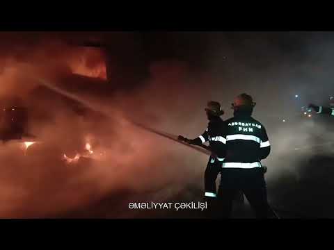 Ucar rayonu, Ramal kəndi ərazisində yük avtomobilində yanğın baş verməsi