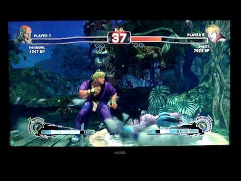 SSF4: henhowc (Sim) vs eva01 (Ken) - GAF XBL 3 vs 3 Team Tourney - Set 1