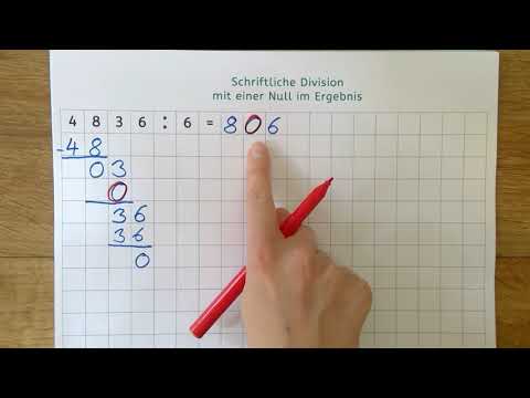 D.3: Die Null (0) bei der schriftlichen Division (Grundschule)