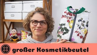 großer Kosmetikbeutel nähen / Big Necessair / kostenloses Schnittmuster