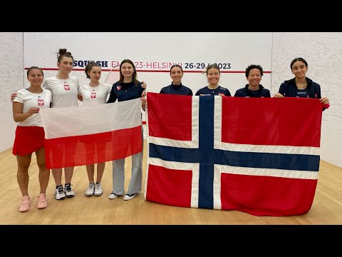 Poland vs Norway - ESF European Team Division 1 & 2 Squash Championships 2023 (Helsinki)