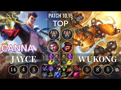 T1 Canna Jayce vs Wukong Top - KR Patch 10.15