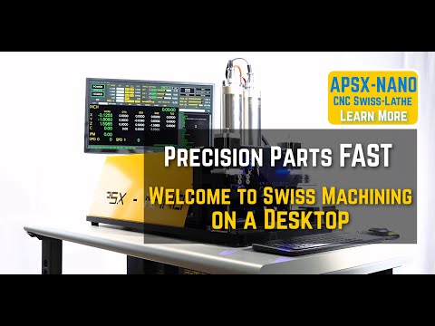 APSX-NANO Desktop CNC Swiss Lathe - Short Video
