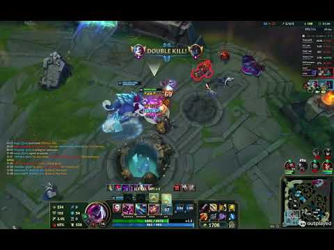 Jinx snipe on Shyvana and Killing Maokai the tank League of Legends