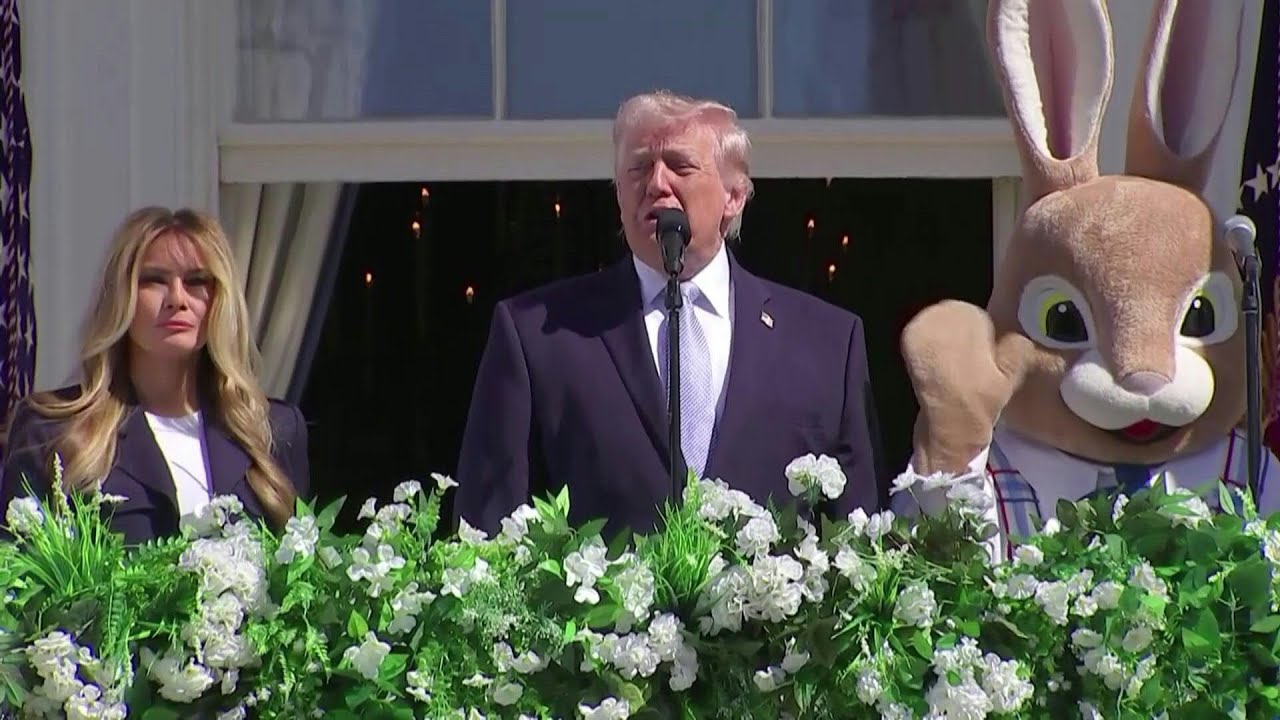 Video | Trump talks about Iran while standing next to Easter Bunny at White House event | AFP