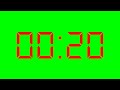 Timer 20 Second No Copyright Red Green Screen