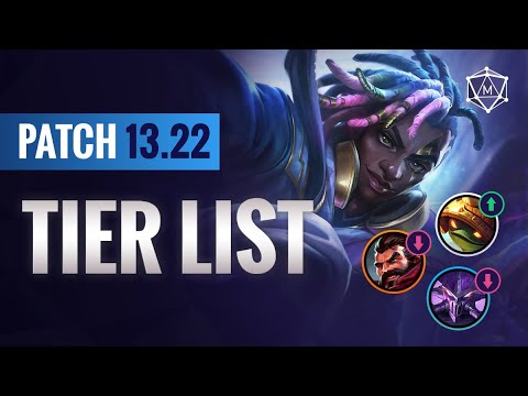 UPDATED Patch 13.22 TIER LIST for League of Legends Season 13