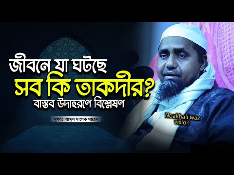 জীবনে যা ঘটছে সব কি তাকদীর? | বাস্তব উদাহরণে বিশ্লেষণ | মুফতি আব্দুল মালেক সাহেব | Mufti Abdul Malik