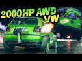 2000HP AWD Volkswagen Golf - Built it all HIMSELF! (Backyard Engineering Masterpiece)