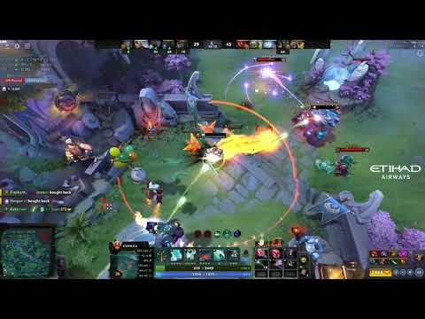 Attacker Kunkka solo definding base 1v5