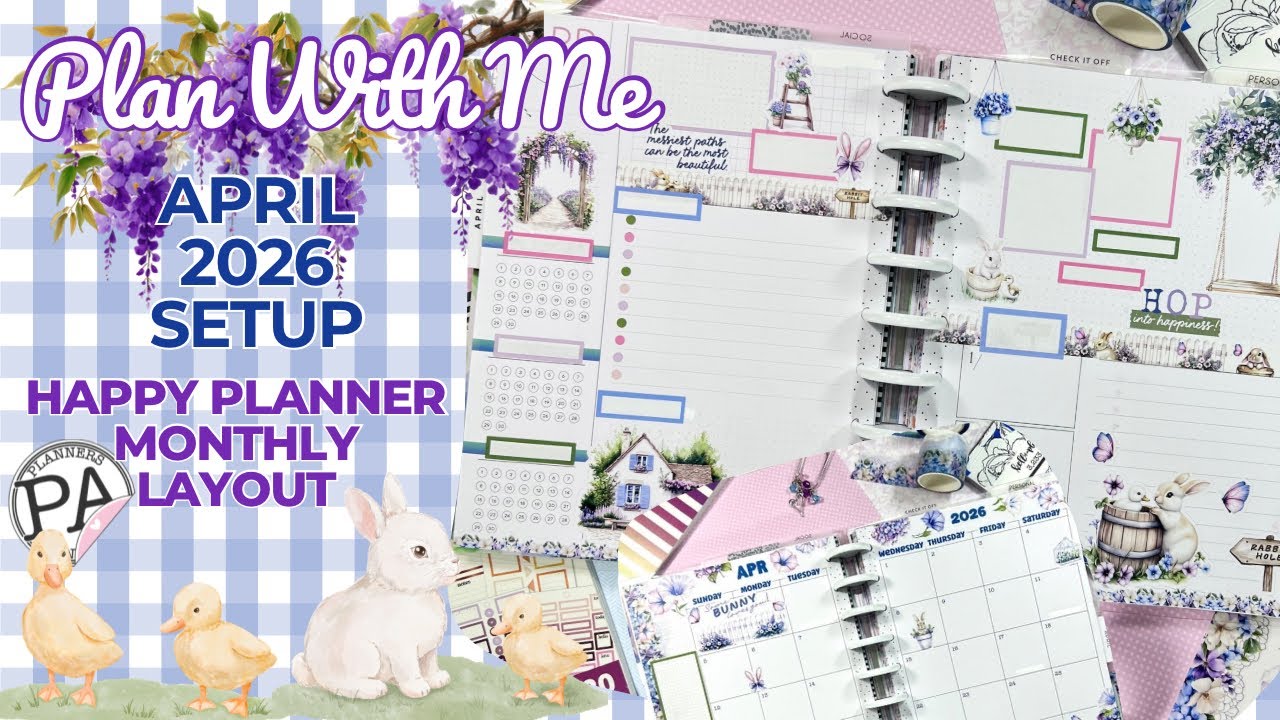 APRIL 2026 SOCIAL MEDIA SETUP | PLAN WITH ME | HAPPY PLANNER MONTHLY LAYOUT | PLANNERS ANONYMOUS KIT