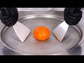 Tangerine Ice Cream Rolls Satisfying Visual ASMR