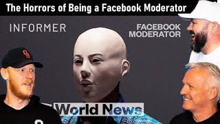 The Horrors of Being a Facebook Moderator REACTION!! | OFFICE BLOKES REACT!!