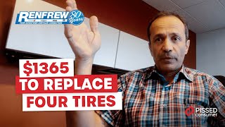 Renfrew Chrysler - 25 days to replace four tires for a brand new vehicle