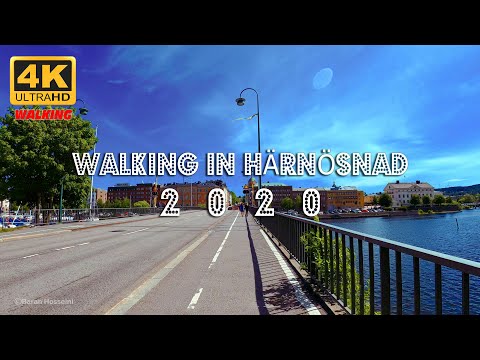 Relaxing Walk in Härnösand, Sweden | Summer 2020 in 4K 🌞🏞️
