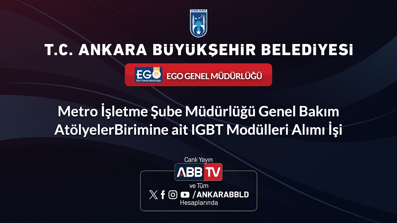 EGO GENEL MÜDÜRLÜĞÜ - Metro İşletme Şube Müdürlüğü Genel Bakım Atölyeler Birimine ait IGBT Modülleri