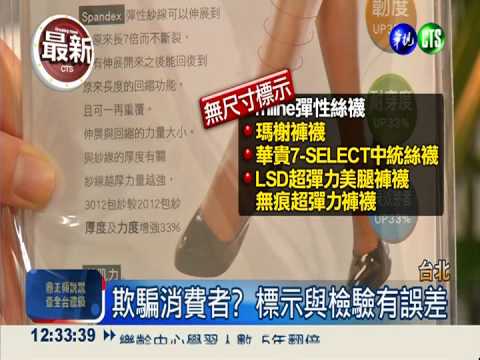 抽檢市售絲襪 三成標示不合格
