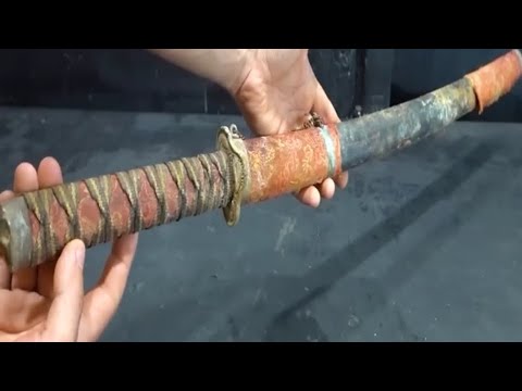 Very Rusty Wakizashi Sword Restoration
