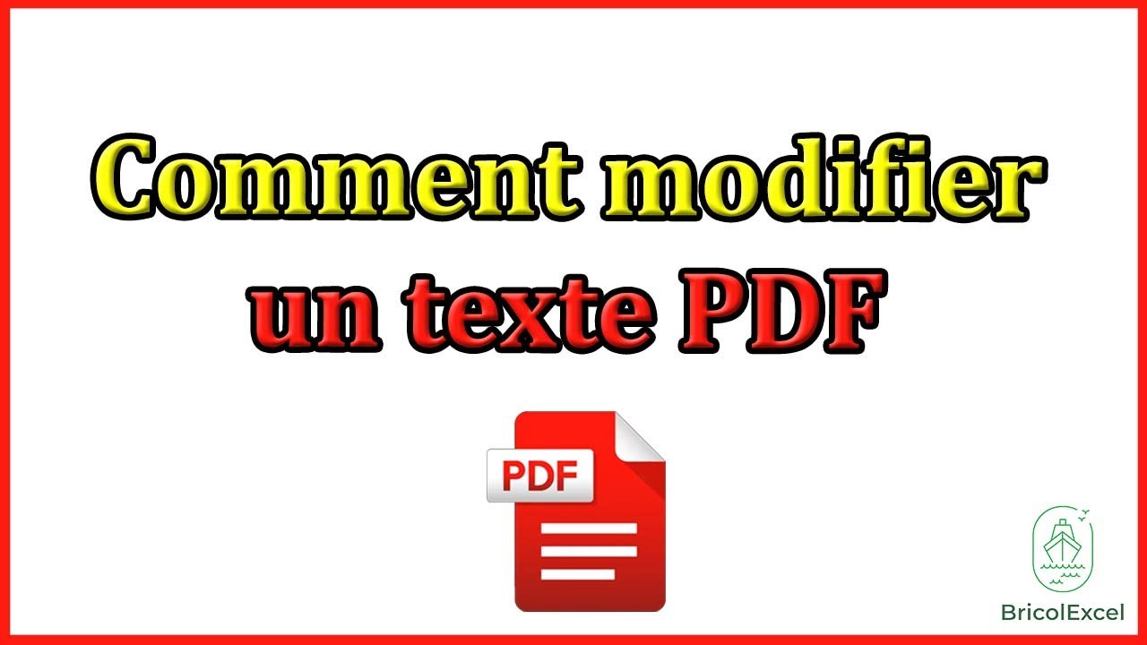 Comment modifier un texte sur pdf