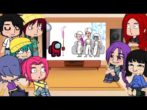 KPop Demon Hunters React to Mini Crewmate Kills KPop Demon Hunters Characters | All parts