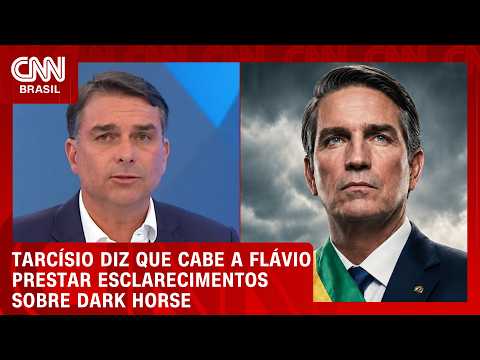 Tarcísio diz que Flávio Bolsonaro deve dar explicações sobre repasses à Dark Horse | Bastidores CNN